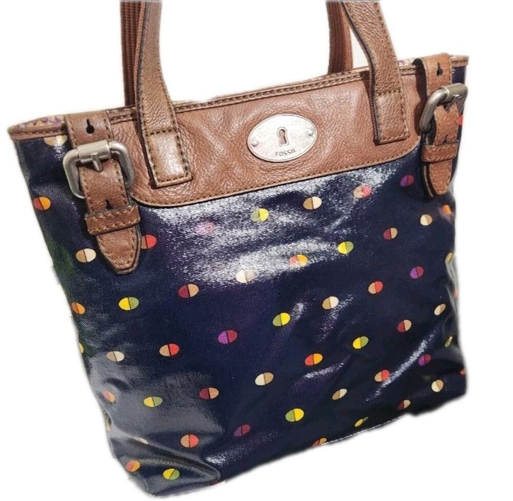 Fossil Key Per Purse Bag Tote Shopper 11” x 11” Nautical Coastal Summer Classic